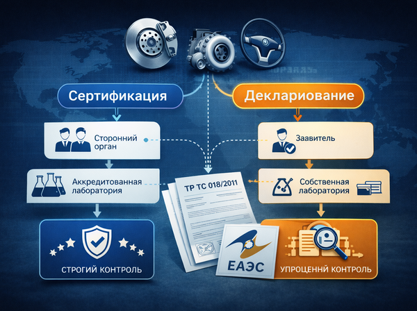 Сертификация и декларирование по ТР ТС 018: в чем разница